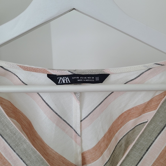 ZARA Linen Blend Crop top - Picture 7 of 7